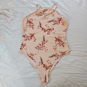 Autumn floral print bodysuit